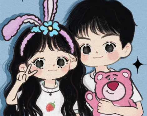 手绘q版头像定制卡通人物形象设计logo情...