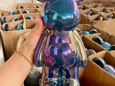 轻奢网红暴力熊摆件，卡通公仔家居客厅电视柜...