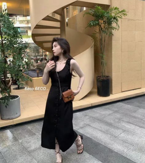 6eco 全新吊牌 纸片人无袖gao级感极...