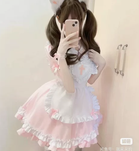 纯欲风女佣裙二次元女仆装cosplay十字...