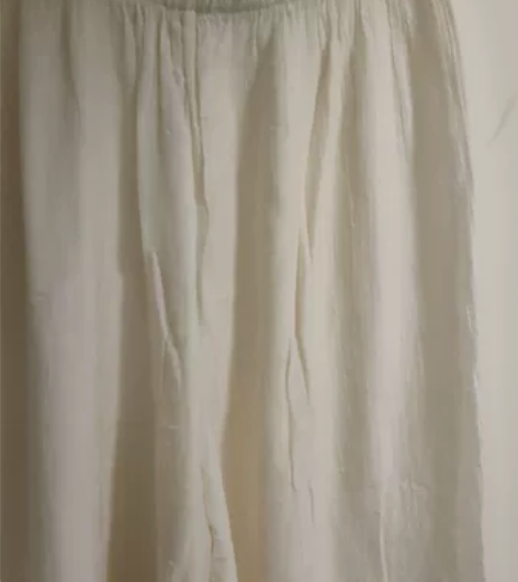 夏季文艺休闲宽腿长裤女复古棉麻纯色宽松显瘦...