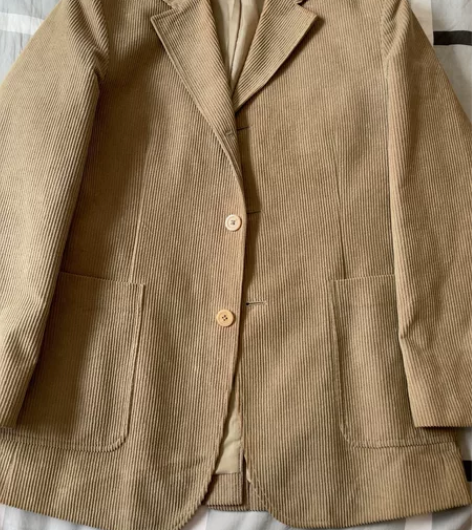 韩国商场购买，条绒男士西服95码，适合17...