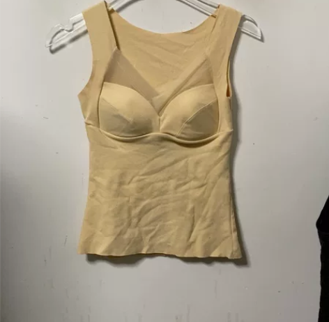 女士舒适款热能背心型号，XL自带胸垫，胸围...