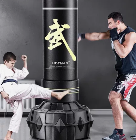 拳击沙袋散打立式家用沙包成人儿童拳靶手套不...