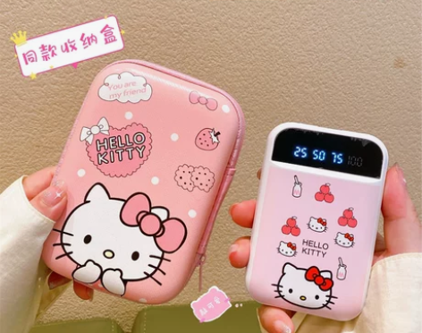 自带线三合一充电宝小巧便携可爱快充超大容量...