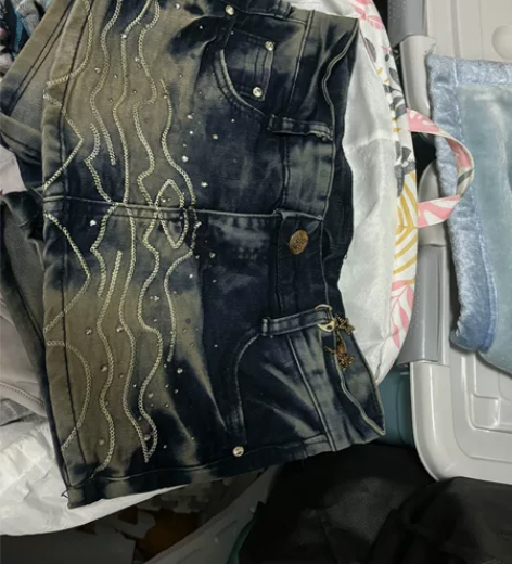 辣妹复古牛仔低腰裙裤72跨围 感兴趣的话点...