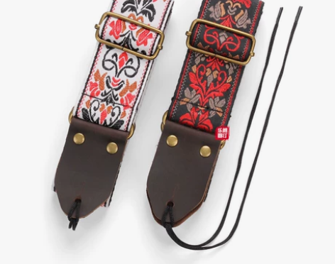 真皮贝司肩带加厚加宽民谣电吉他斜跨琴带配件...