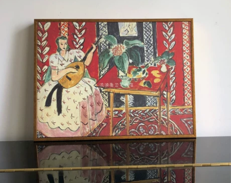 马蒂斯 | 弹鲁特琴的女子 野兽派抽象画装...