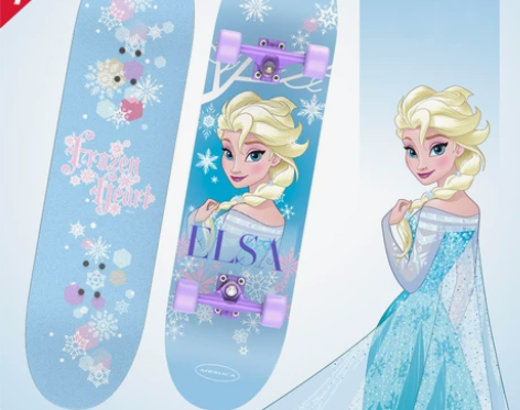 冰雪奇缘 四轮滑板儿童女生初学者3-12岁...