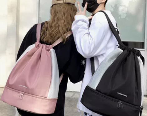 日本GP健身包干湿分离游泳双肩防水收纳运动...