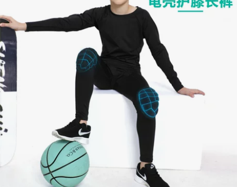 儿童篮球足球紧身长裤蜂窝防撞护膝专业训练