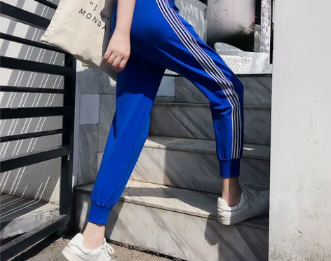 夏薄款运动裤女学生韩版宽松原宿bf九分休闲...