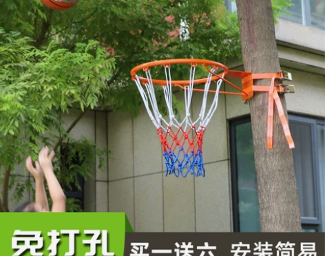 户外篮球框免打孔室内外挂式成人标准篮球圈儿...