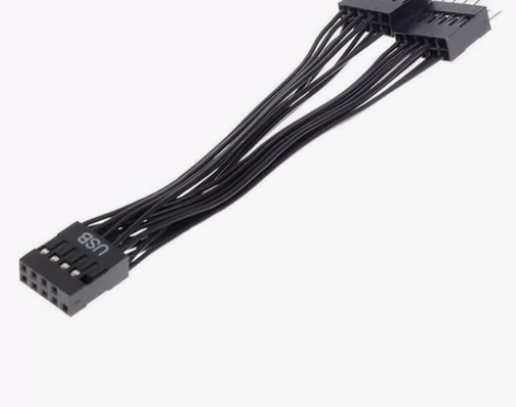 电脑主板USB2.0 9针转双9针一分二9...