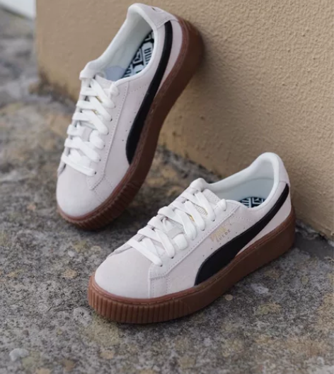 已验货 puma 彪马 蕾哈娜经典厚底卡其...