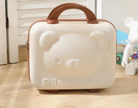 【香菇来了】14寸密码手提行李箱卡通化妆包...