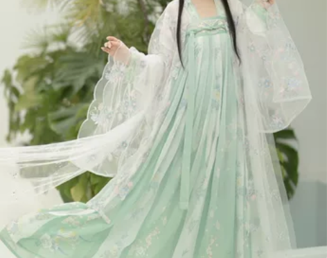 花不误茗月萱原创汉服女齐胸襦裙日常套装刺绣...