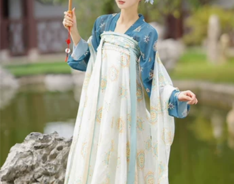 唐制汉服女【归雁】复原风齐胸襦裙原创国风日...