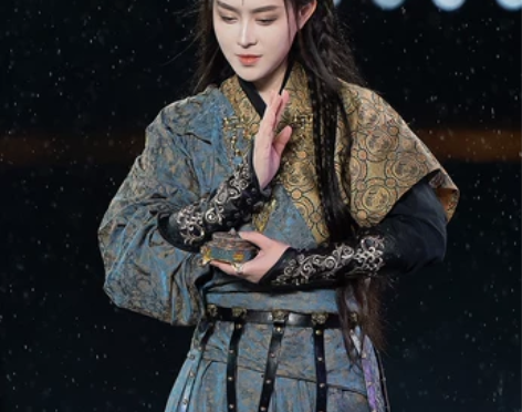 等云来杜若小胖纸正品原创汉服复原唐圆领唐半...