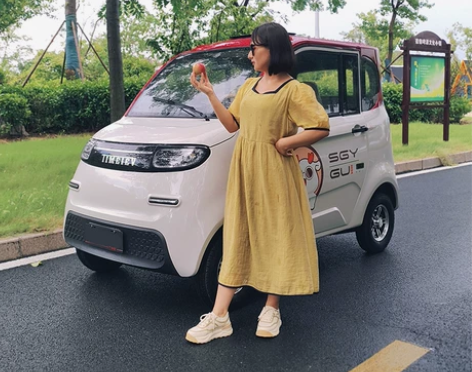 女士代步车电动车四轮家用新款全封闭电瓶车三...