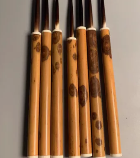 湘妃竹通壶针 天然湘妃竹配天然猪刺 拍下随...