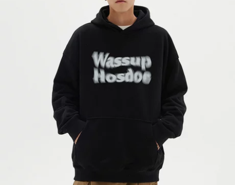 WASSUP国潮重磅纯棉连帽卫衣男202