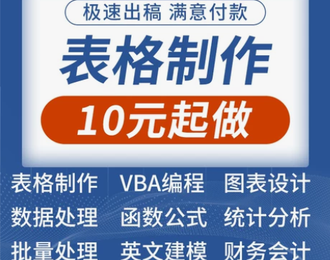 excel表格代做函数据处理vba定制设计...