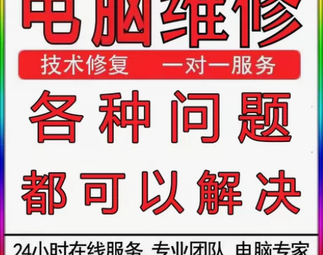 电脑维修系统重装远程故障咨询修复解决蓝屏卡...