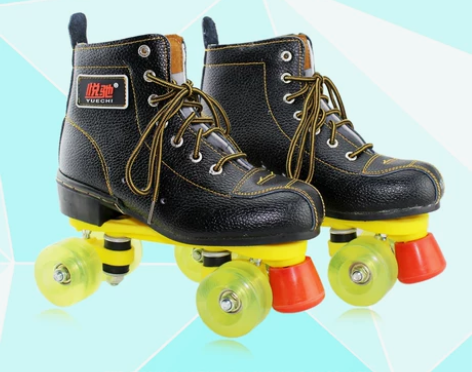 双排溜冰鞋成年双排滑轮旱冰鞋四轮滑冰鞋男女...