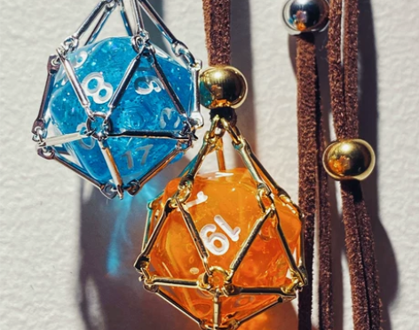 博德之门色子骰子金属项链挂饰饰品周边手办模...