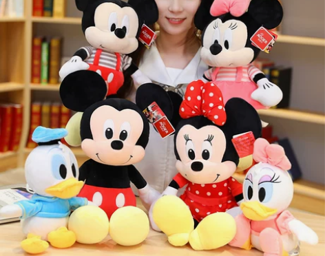 正版米奇米妮公仔米老鼠毛绒玩具唐老鸭黛丝布...