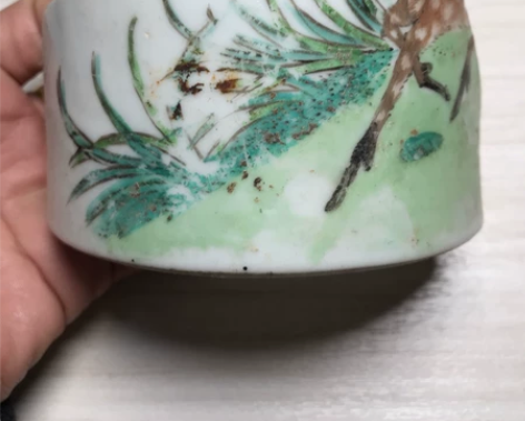 清代粉彩标本 粉彩发色艳丽绘画生动修足规整...