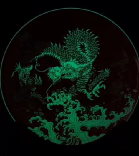 新款金龙景德镇定制陶瓷新中式家居装饰坐盘老...