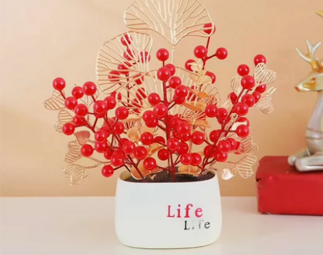 发财红果装饰品摆件客厅摆设新年喜庆 家里可...
