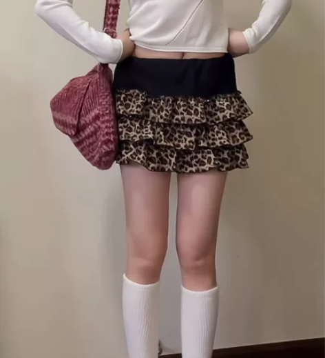 豹纹短裙蛋糕裙蓬蓬裙 全新 一共三种颜色（...