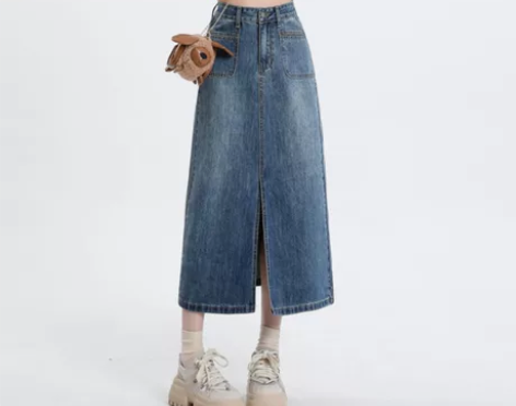 小宅女高腰显瘦2024年新春宽松百搭a字中...