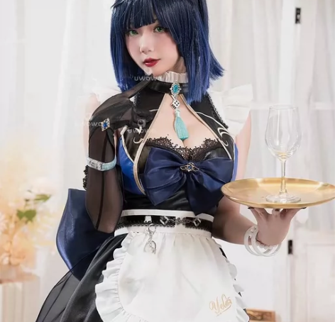 Uwowo悠窝窝原神 夜兰女仆cospla...