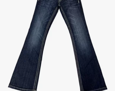 ?外贸原单牛仔裤女微喇裤欧美大码女装显瘦做...