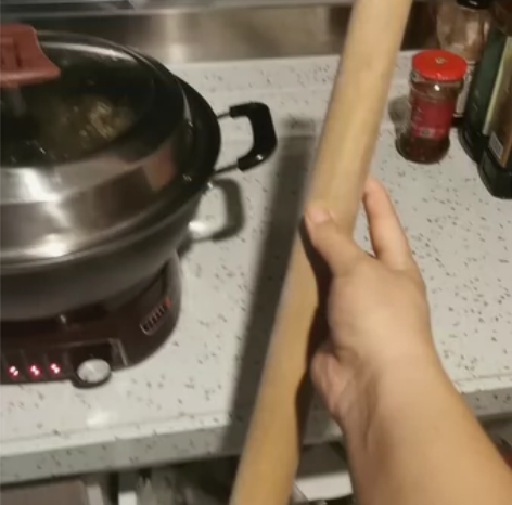 实木梨木擀面杖 长47cm粗3.5cm擀面...