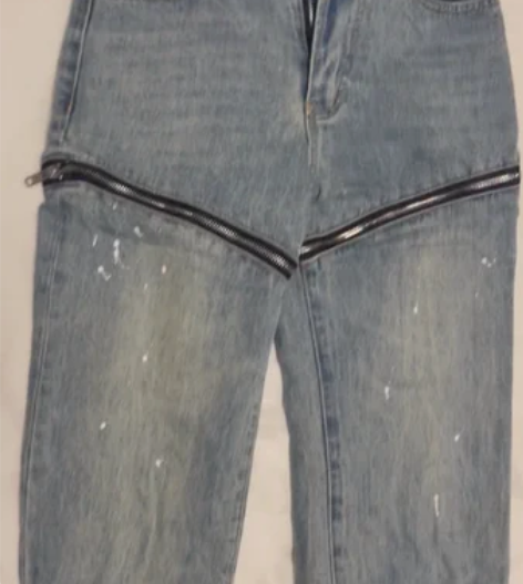 多穿法 bi入!撩仔顶配 宽松直筒牛仔裤女...