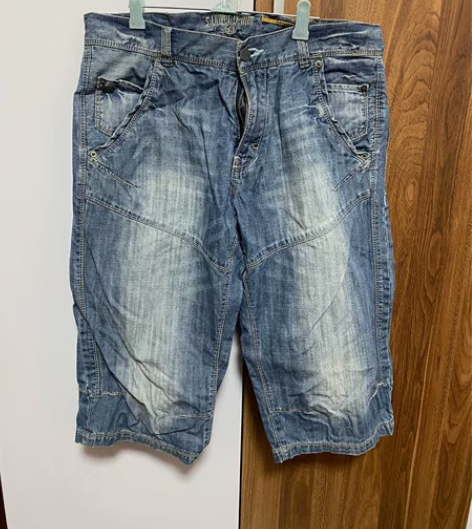 男士牛仔裤，基本全新。夏天穿七分裤，腰围2...