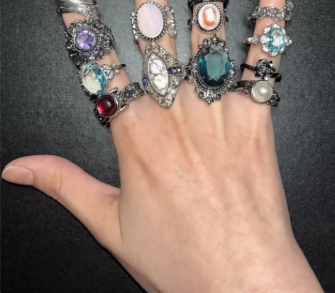 Vintage中古海外回流925银戒指昭和...