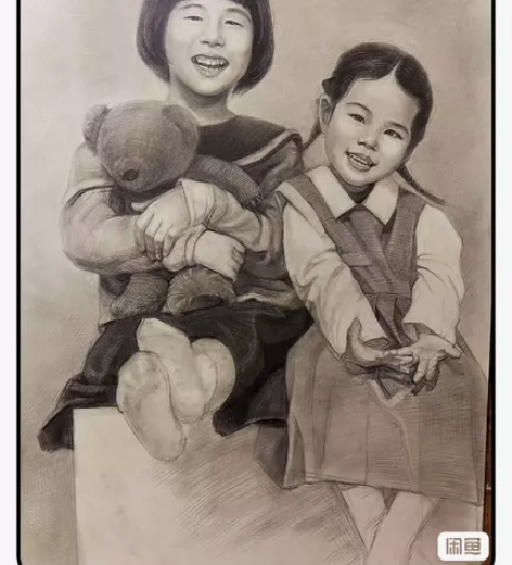 素描肖像画，自画像，生日画像，画像，代画，...