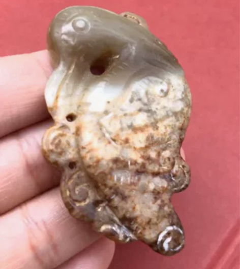 包邮老青玉雕件吊坠挂件玉器玉石挂件 长约5...