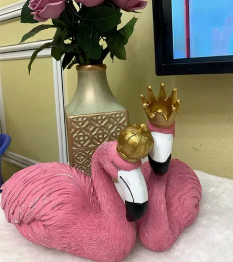 客厅电视柜房间装饰家居卧室酒柜桌面火烈鸟树...