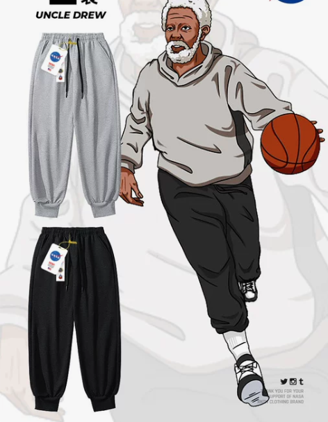 服装nasa联名德鲁大叔抽绳束脚运动卫长裤...