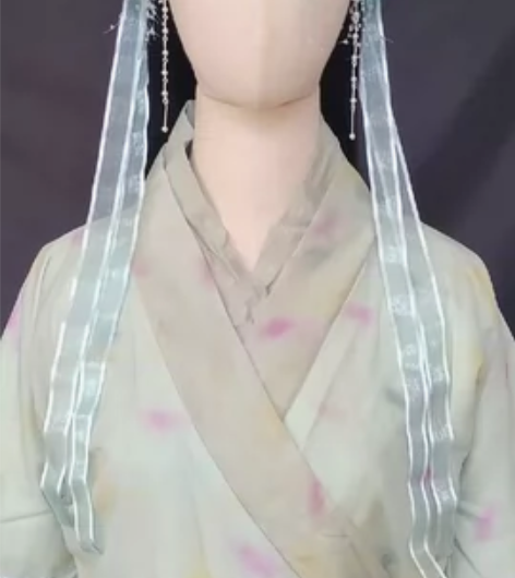 【全新定做】《玲珑女》cos柳诗蓝色串珠头...