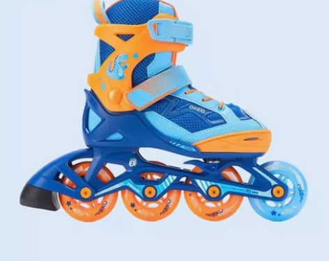 迪卡侬溜冰鞋儿童初学者轮滑鞋闪光轮女童男孩...