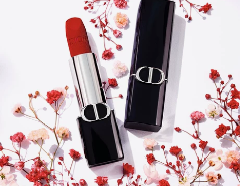 全新Dior迪奥烈艳蓝金唇膏口红丝绒哑光缎...