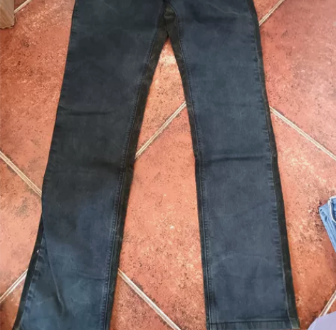 全新直筒前后双拼帅气牛仔裤32码！腰围84...